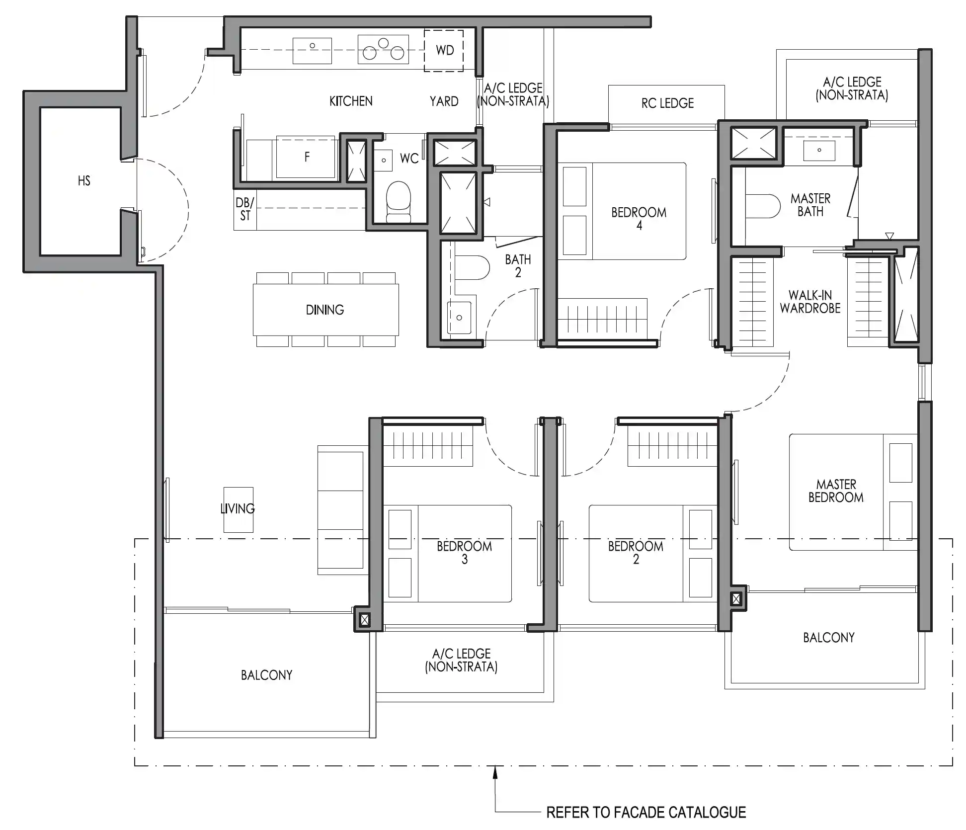 Lucerne Grand 4 Bedroom Premium floor plan 111sqm