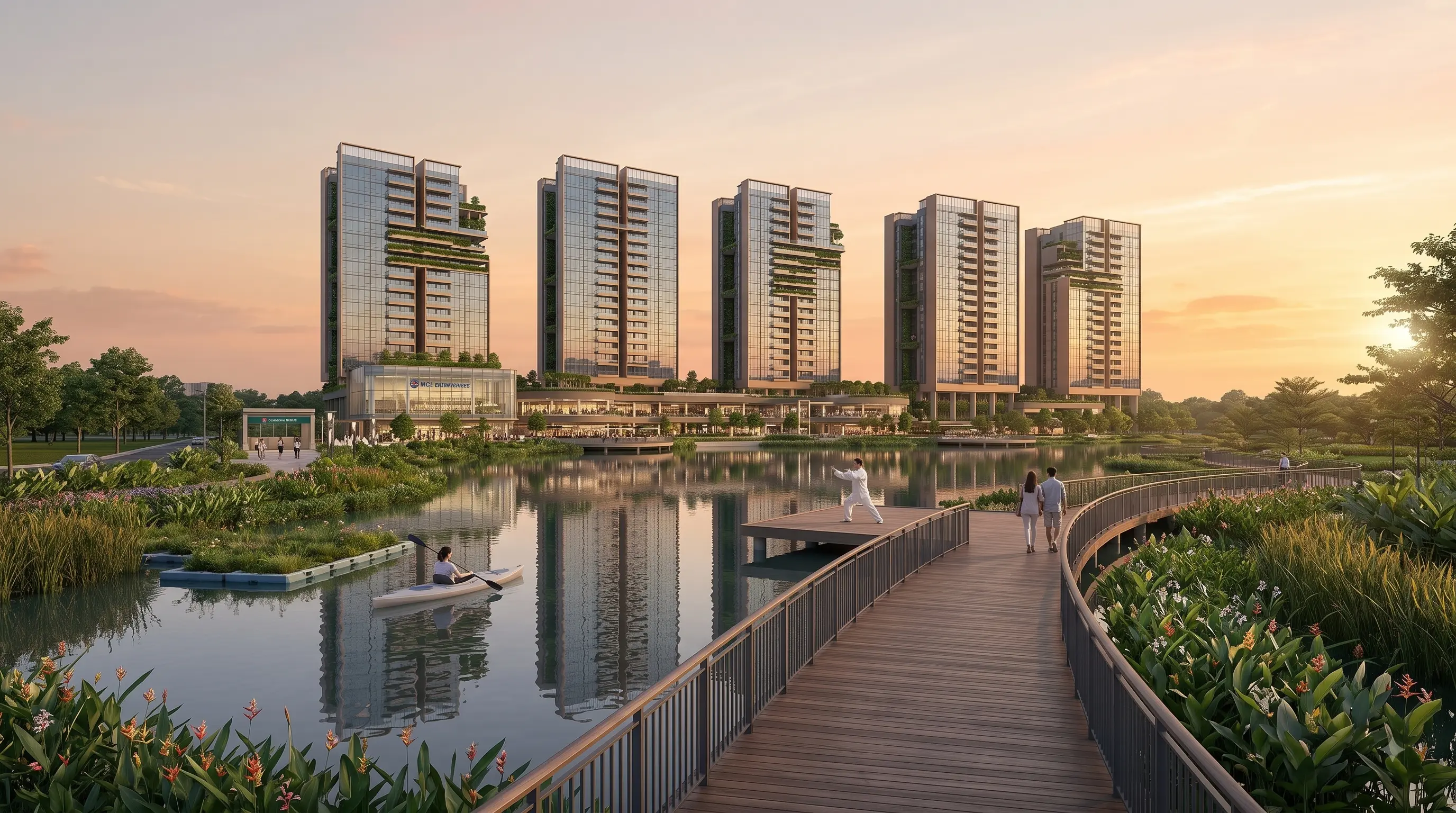 Jurong Lake Gardens boardwalk visualization redefining urban luxury